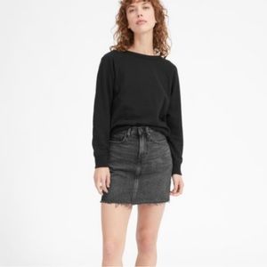 Everlane black denim skirt size 24
